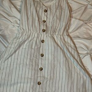 Striped Button-Down Dress